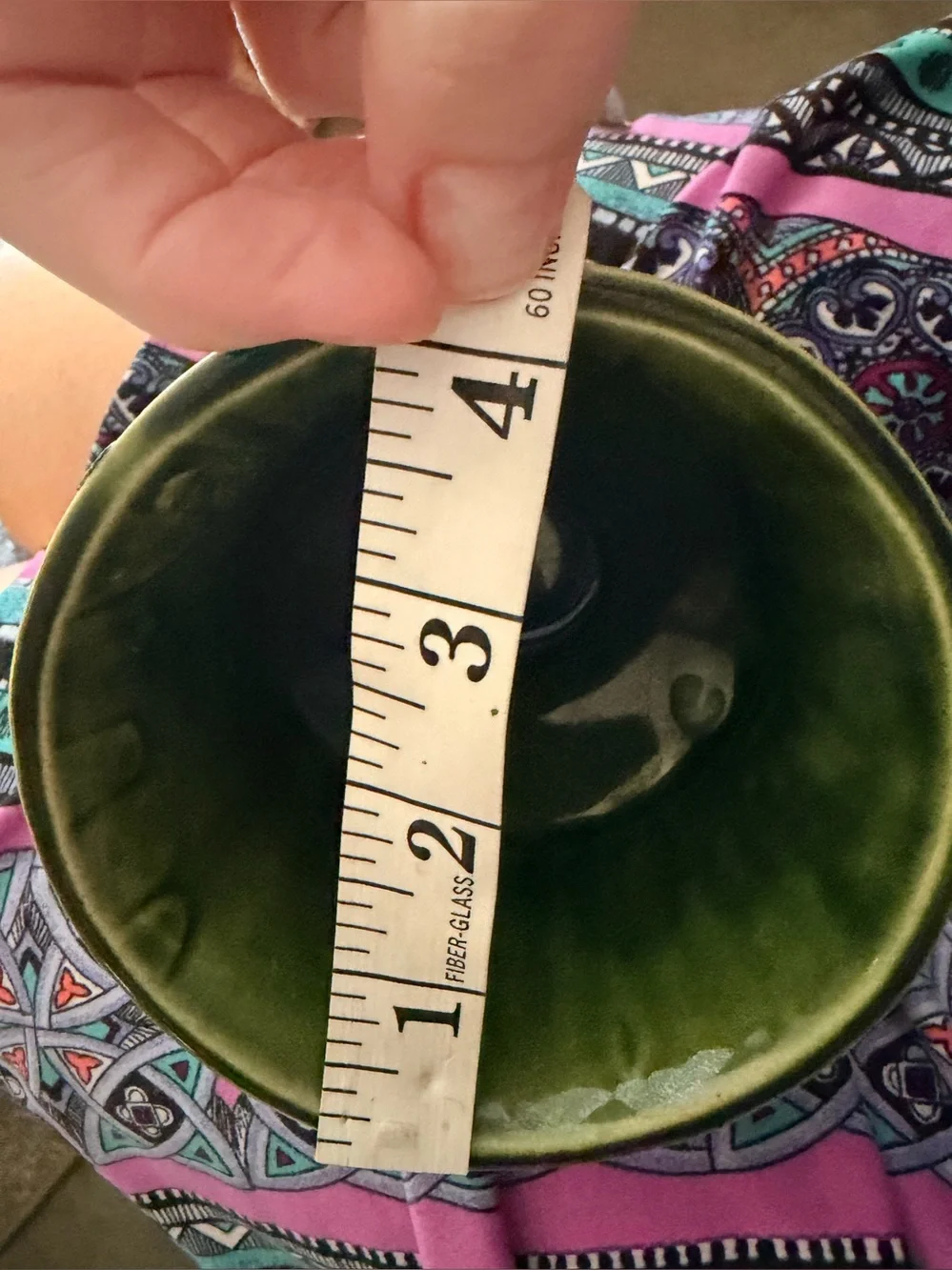 Vintage Green Ceramic Pedestal Planter
